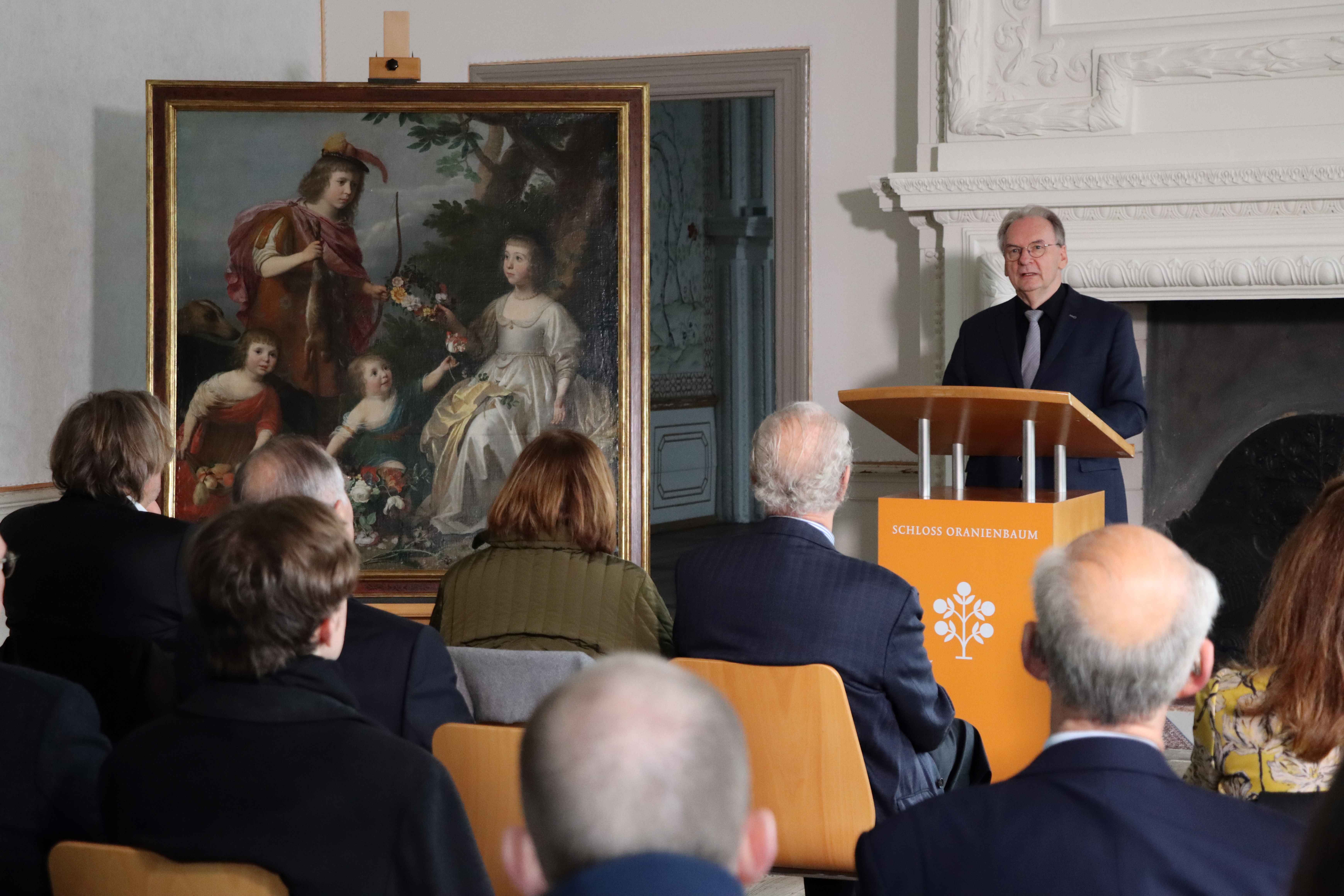 Ministerpräsident Dr. Reiner Haseloff im Schloss Oranienbaum KsDW Janin Müller